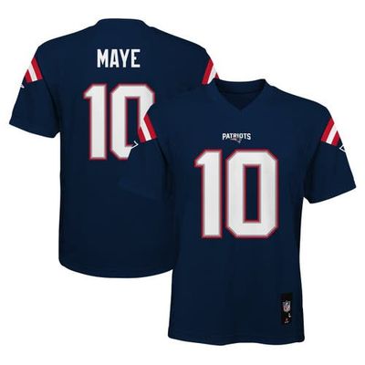 Outerstuff Outerstuff Youth Drake Maye Navy New England Patriots Replica Player Jersey 