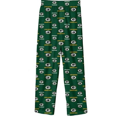 Outerstuff Outerstuff Youth Green Green Bay Packers Team-Colored Printed Pajama Pants 
