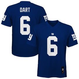 Outerstuff Outerstuff Youth Jaxson Dart Royal New York Giants Replica Jersey 
