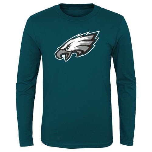 Outerstuff Outerstuff Youth Midnight Green Philadelphia Eagles Primary Logo Long Sleeve T-Shirt 