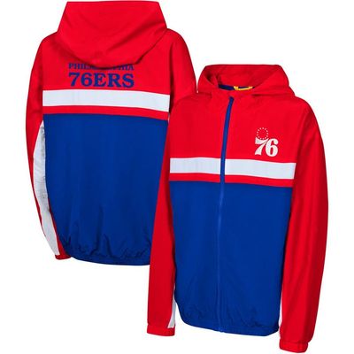 Outerstuff Outerstuff Youth Red Philadelphia 76ers Headliner Windbreaker Full-Zip Hoodie Jacket 