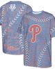Outerstuff Outerstuff Youth Royal Philadelphia Phillies Slide Score Bold T-Shirt  - 1