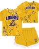Outerstuff Preschool Outerstuff Gold Los Angeles Lakers Home Plate T-Shirt & Shorts Set  - 1