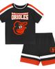Outerstuff Toddler Outerstuff Black Baltimore Orioles Ground Ball T-Shirt & Shorts Set  - 1