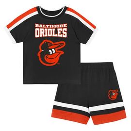 Outerstuff Toddler Outerstuff Black Baltimore Orioles Ground Ball T-Shirt & Shorts Set 