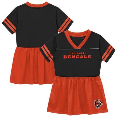 Outerstuff Toddler Outerstuff Black Cincinnati Bengals Stadium Lights V-Neck Fashion Football Jersey Dress 