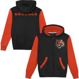 Outerstuff Toddler Outerstuff Black/Orange Cincinnati Bengals Stadium Colorblock Full-Zip Hoodie 