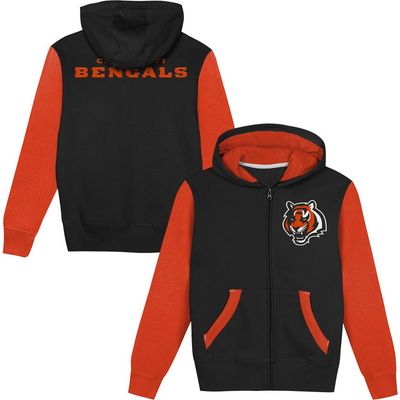 Outerstuff Toddler Outerstuff Black/Orange Cincinnati Bengals Stadium Colorblock Full-Zip Hoodie 