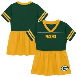 Outerstuff Toddler Outerstuff Green Green Bay Packers Stadium Lights V-Neck Fashion Football Jersey Dress 