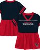 Outerstuff Toddler Outerstuff Navy Houston Texans Stadium Lights V-Neck Fashion Football Jersey Dress  - 1