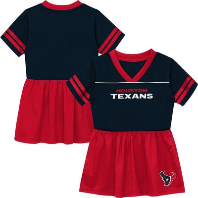 Outerstuff Toddler Outerstuff Navy Houston Texans Stadium Lights V-Neck Fashion Football Jersey Dress 