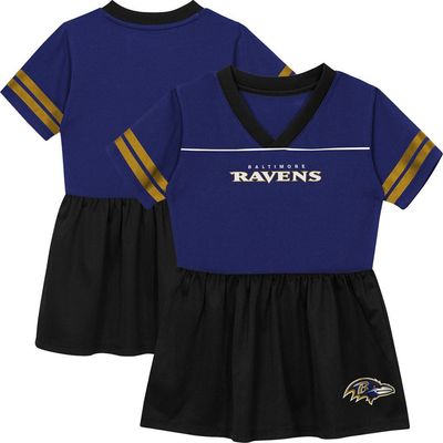 Outerstuff Toddler Outerstuff Purple Baltimore Ravens Stadium Lights V-Neck Fashion Football Jersey Dress 
