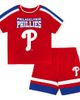 Outerstuff Toddler Outerstuff Red Philadelphia Phillies Ground Ball T-Shirt & Shorts Set  - 1