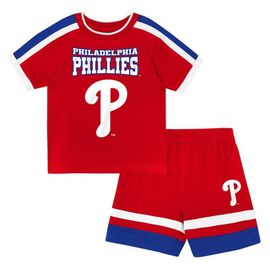 Outerstuff Toddler Outerstuff Red Philadelphia Phillies Ground Ball T-Shirt & Shorts Set 