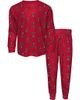 Outerstuff Toddler Outerstuff Red Tampa Bay Buccaneers All-Over-Print Long Sleeve T-Shirt and Pants Sleep Set  - 1