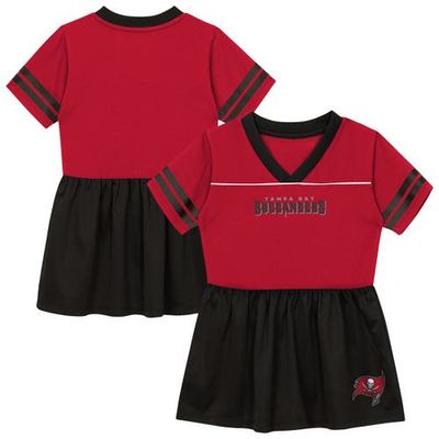 Outerstuff Toddler Outerstuff Red Tampa Bay Buccaneers Stadium Lights V-Neck Fashion Football Jersey Dress 
