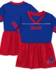 Outerstuff Toddler Outerstuff Royal Buffalo Bills Stadium Lights V-Neck Fashion Football Jersey Dress  - 1