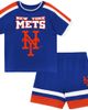 Outerstuff Toddler Outerstuff Royal New York Mets Ground Ball T-Shirt & Shorts Set  - 1