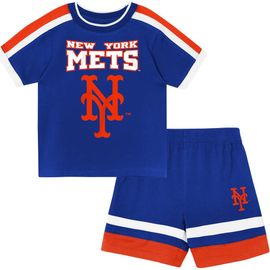 Outerstuff Toddler Outerstuff Royal New York Mets Ground Ball T-Shirt & Shorts Set 