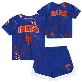 Outerstuff Toddler Outerstuff Royal New York Mets Pinch Hitter T-Shirt & Shorts Set 