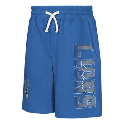 Outerstuff Youth Outerstuff Blue Detroit Lions Audible Fleece Shorts 
