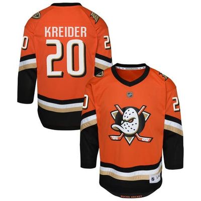 Outerstuff Youth Outerstuff Chris Kreider Orange Anaheim Ducks Home Replica Jersey 