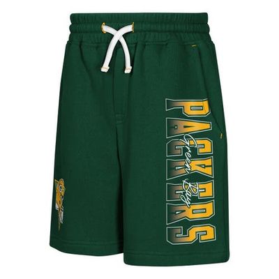 Outerstuff Youth Outerstuff Green Green Bay Packers Audible Fleece Shorts 