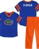 Outerstuff Youth Outerstuff Royal Florida Gators Red Zone Two-Piece V-Neck Top and Pants Set  - 1