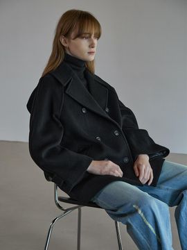 OUTSHELL Cashmere Blended Classic Structural Coat [Black]