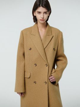 OUTSHELL Hairy Wool Double Coat [Camel]