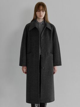 OUTSHELL Merino Wool Balmacaan Tailored Coat [Charcoal]