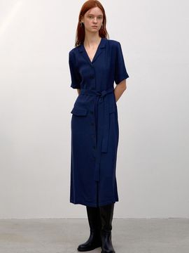 OVEOF Julie Belt Strap Dress_Navy