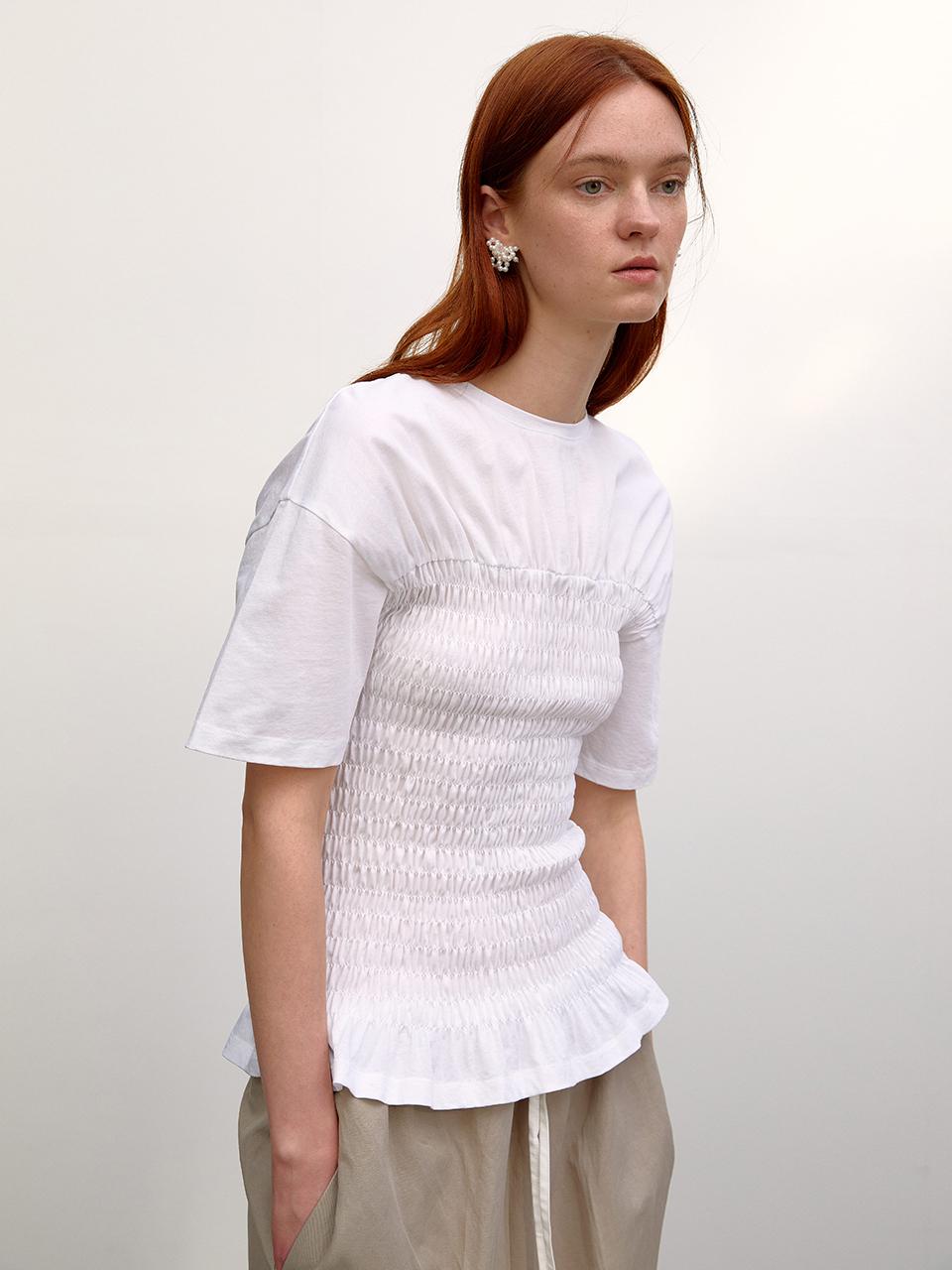 OVEOF Polin Smocked Top - White