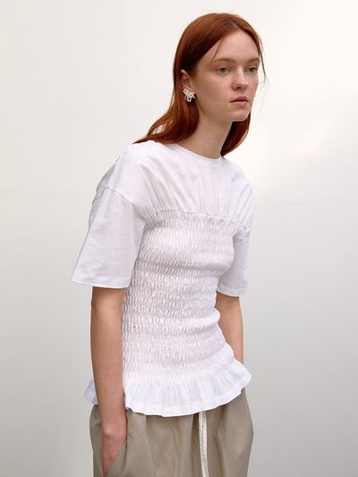 OVEOF Polin Smocked Top - White