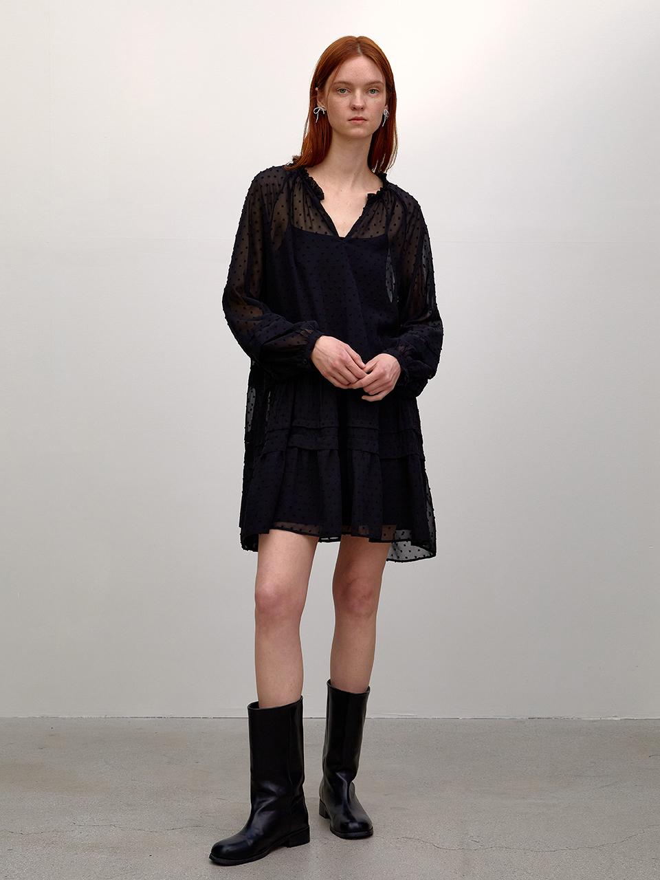 OVEOF Tunica Dress - Black Dot