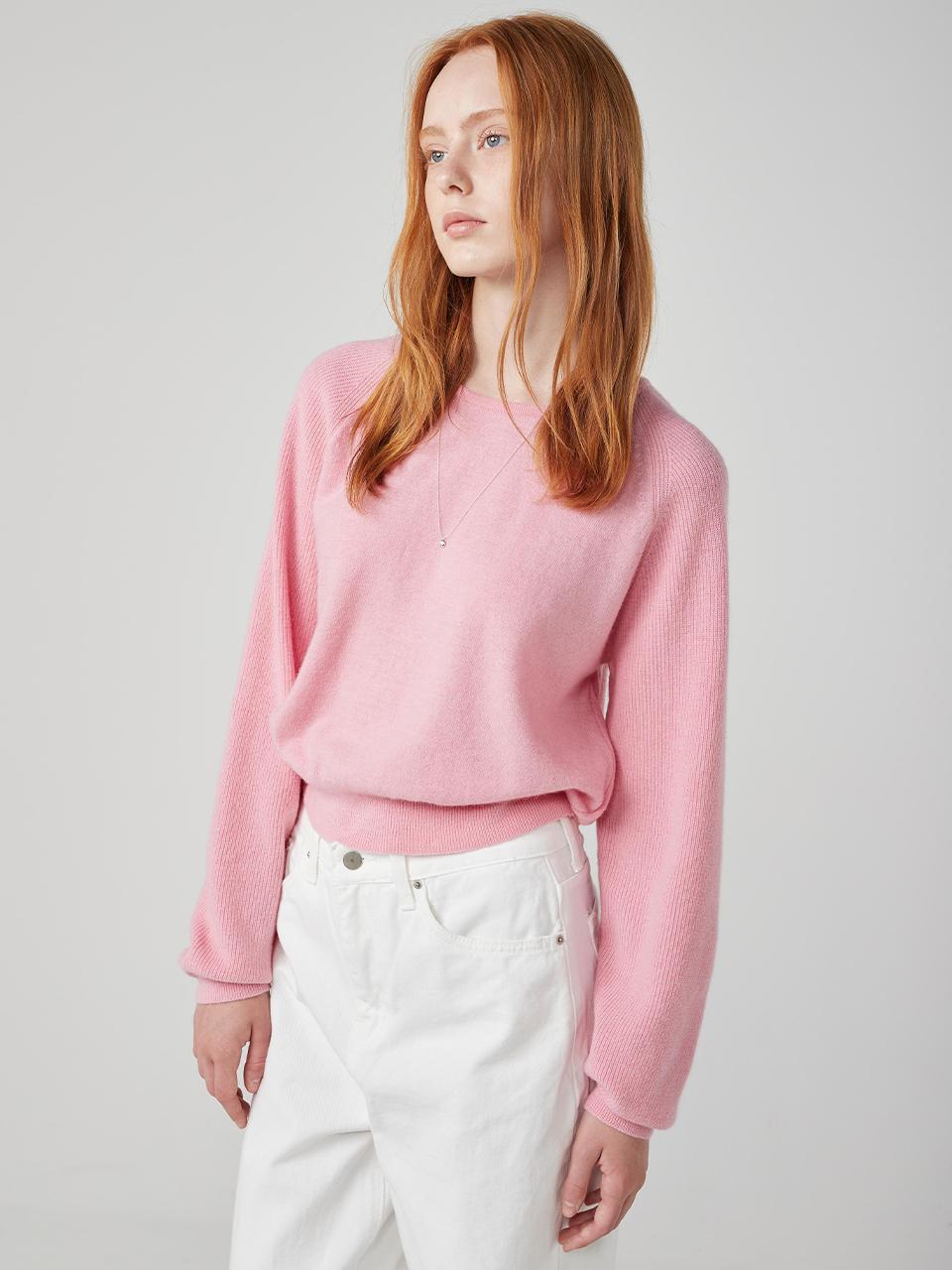 OVEOF Wool Cashmere Raglan Knit [Pink]
