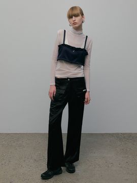 overdueflair Cargo Satin Pants - Black