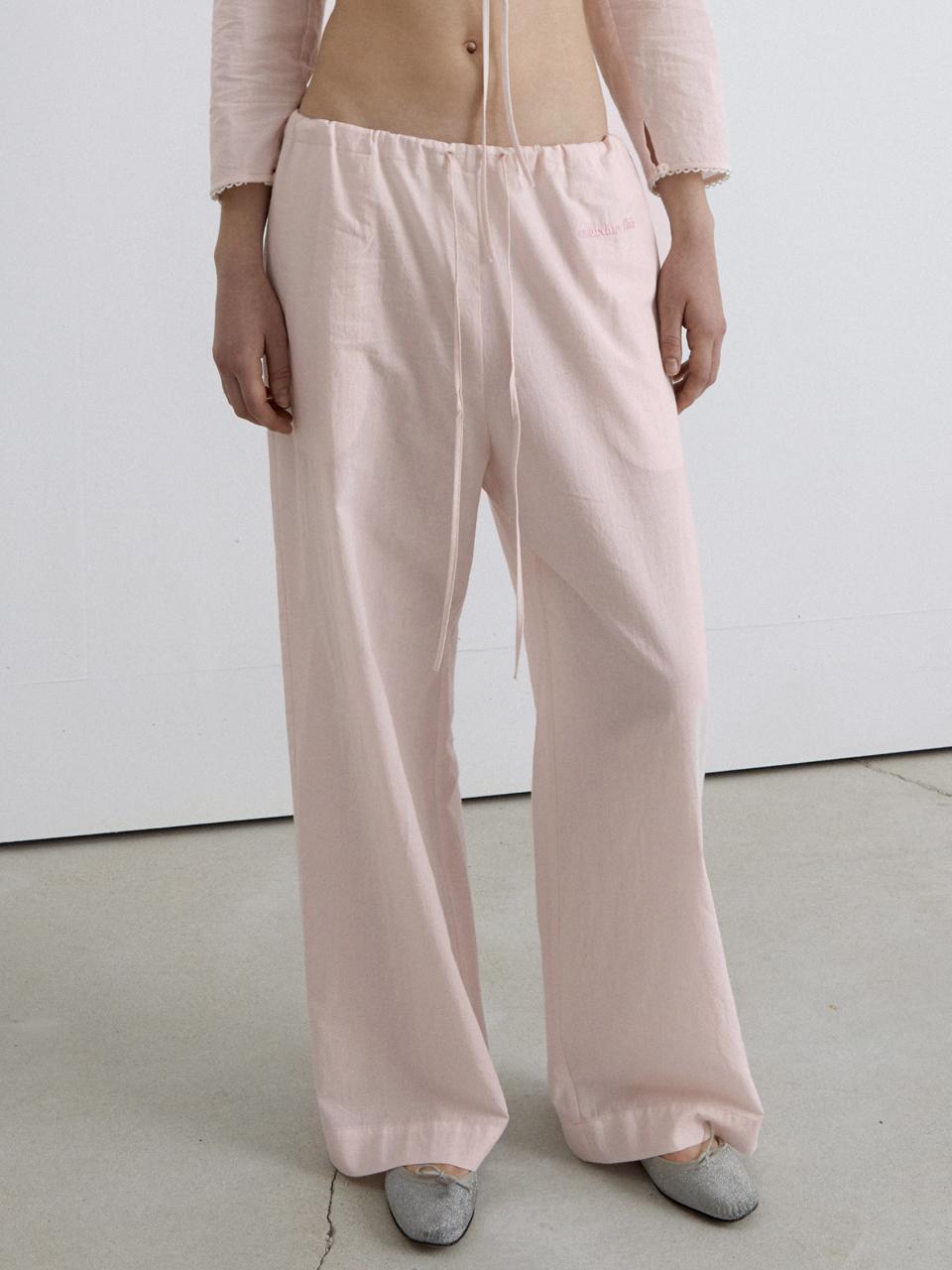 overdueflair Cotton Sheer Pants_Baby Pink