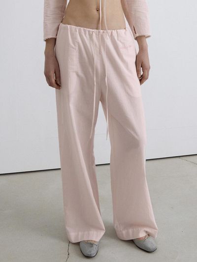 overdueflair Cotton Sheer Pants_Baby Pink