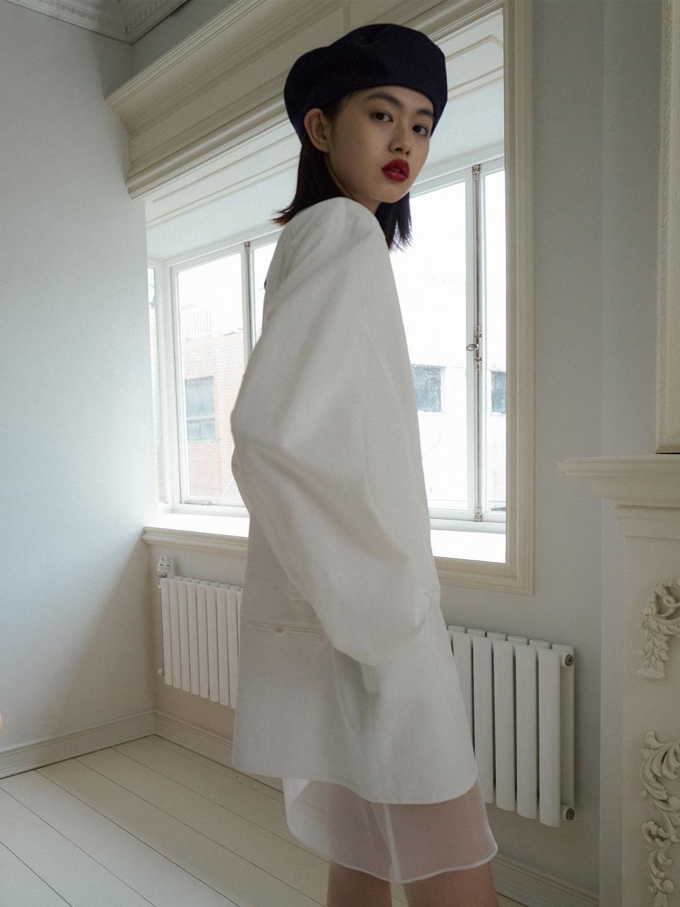 overdueflair Cut-out Layered Dress - White