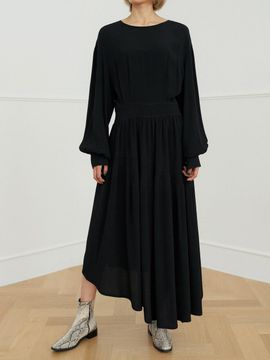 overdueflair Layer Flare Dress Black