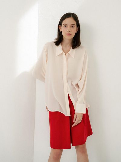 overdueflair Mist Blouse PeachSalmon Pink