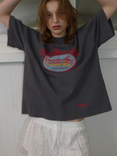 overdueflair Overdue Boxy T-Shirt - Charcoal