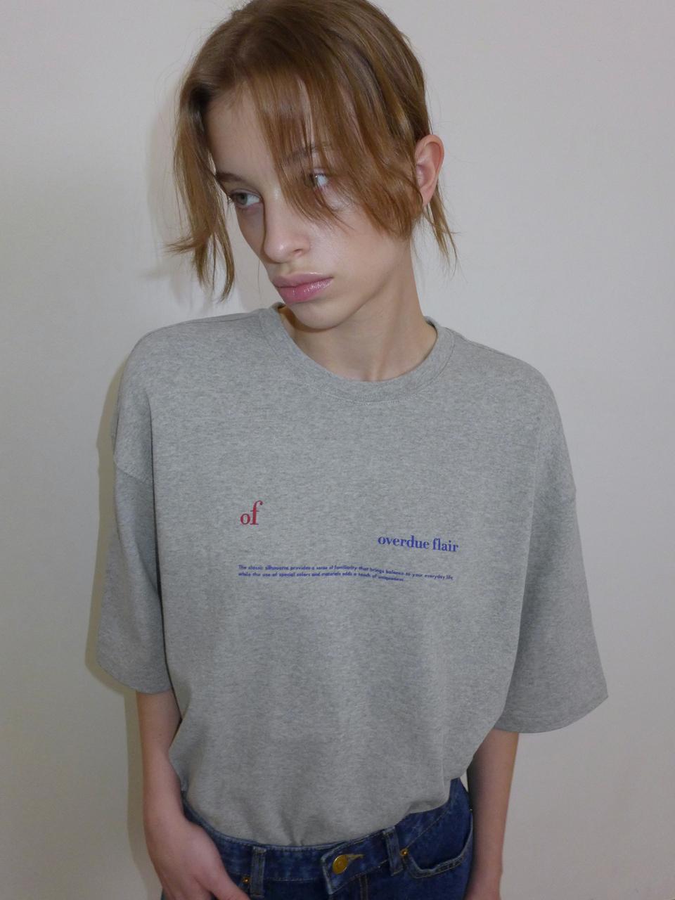 overdueflair Overdueflair Lettering T - Melange Grey