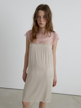 overdueflair Two Way Banding Dress_Beige