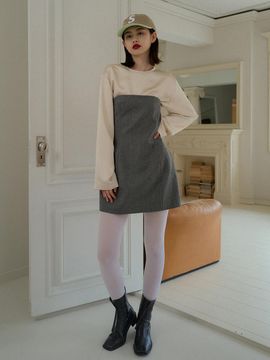overdueflair Voluminous Tube Dress - Gray