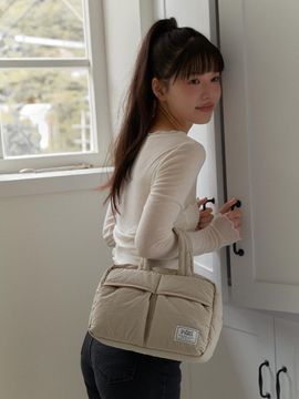 OVHEE Betty Nylon Tote Bag _ Sand Beige