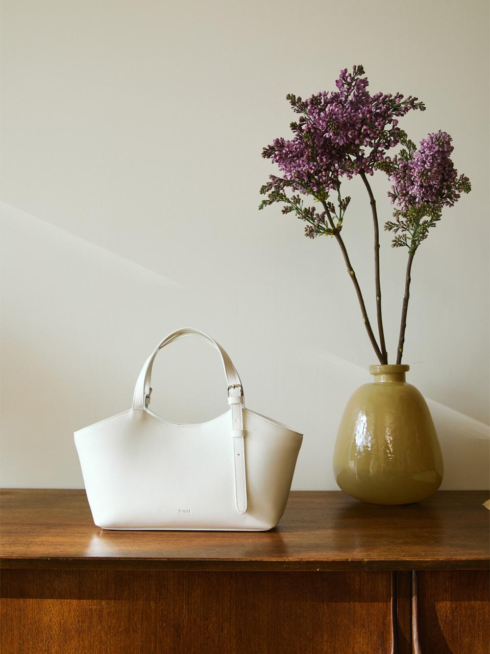 OVHEE Versatile Synthetic Leather Tote Bag [Beige]