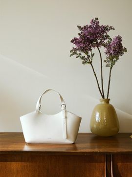 OVHEE Versatile Synthetic Leather Tote Bag [Beige]