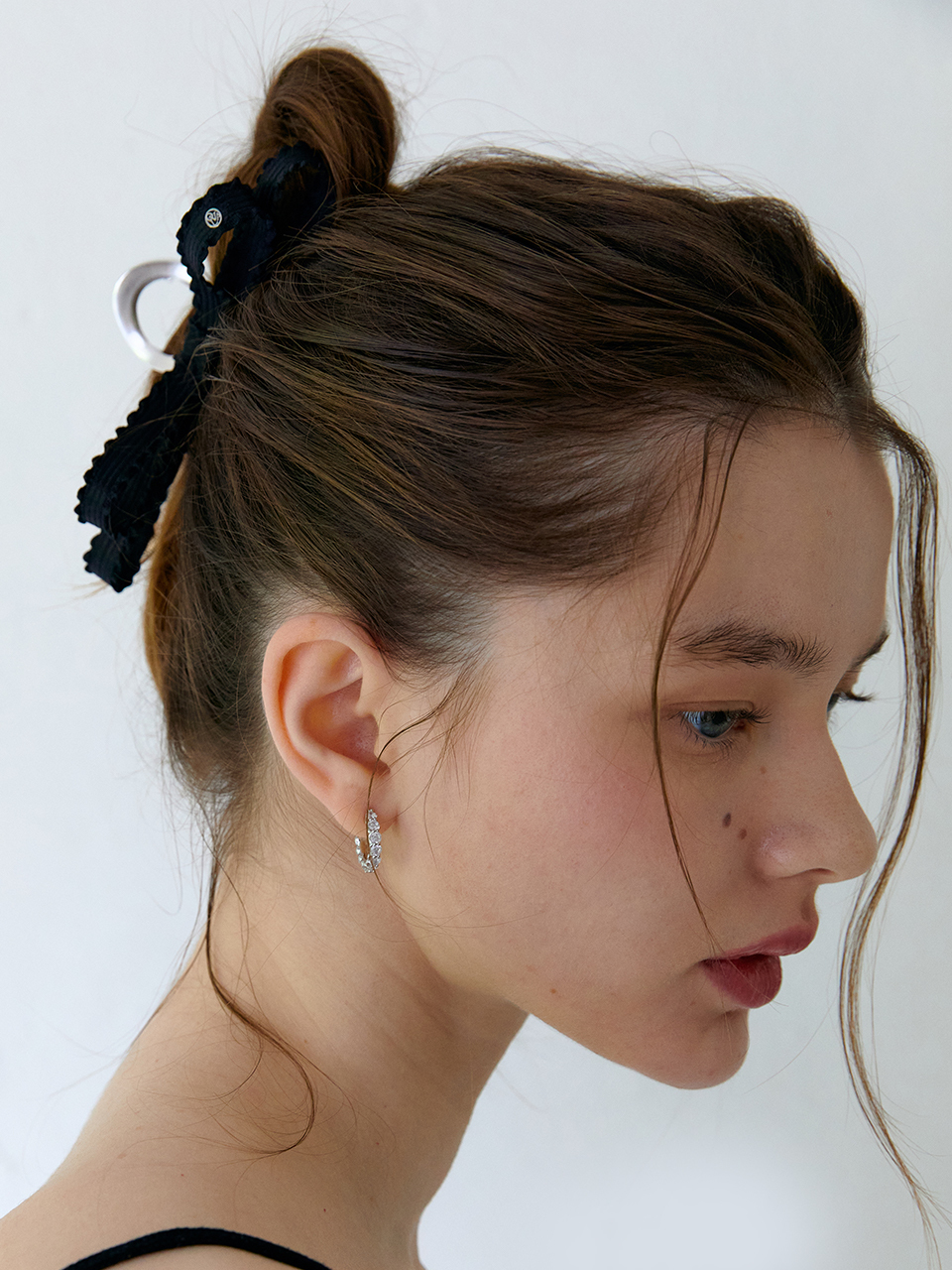 OVLA Double Frill Ribbon Hair Clip